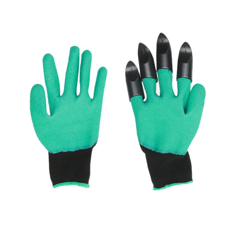 Hand Claw ABS Plastic Garden Rubber Gloves Gardening Digging Planting Durable Waterproof Work Glove Outdoor Gadgets 2 Style