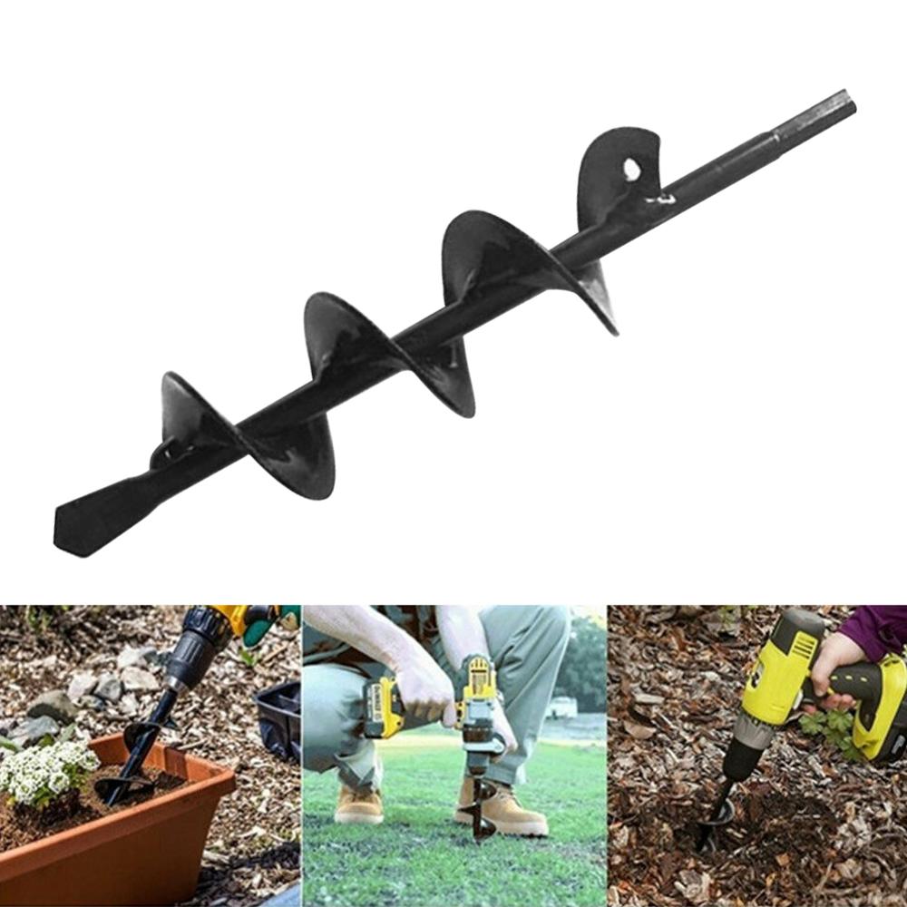 Garden Planter Spiral Drill Bit Flower Bulb Hex Shaft Auger Yard Gardening Bedding Planting Post Hole Digger Tools
