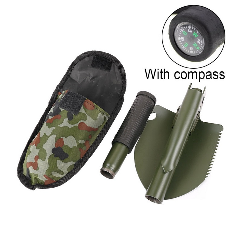 Military Portable Folding Shovel For Survival Multifunction Shovel Stainless Steel Spade Trowel Camping Outdoor Garden Tools