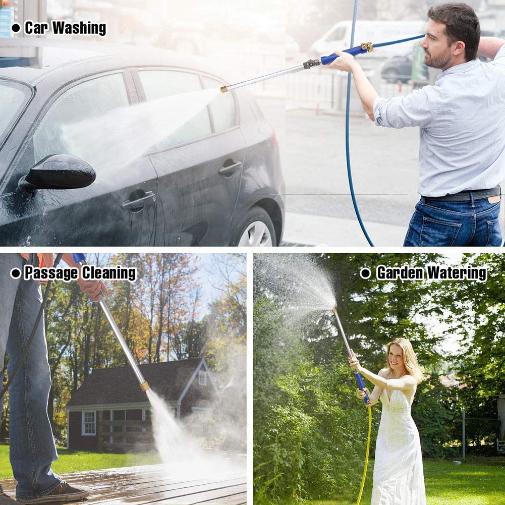 Car High Pressure Water Gun 46cm Jet Garden Washer Hose Wand Nozzle Sprayer Watering Spray Sprinkler Cleaning Tool