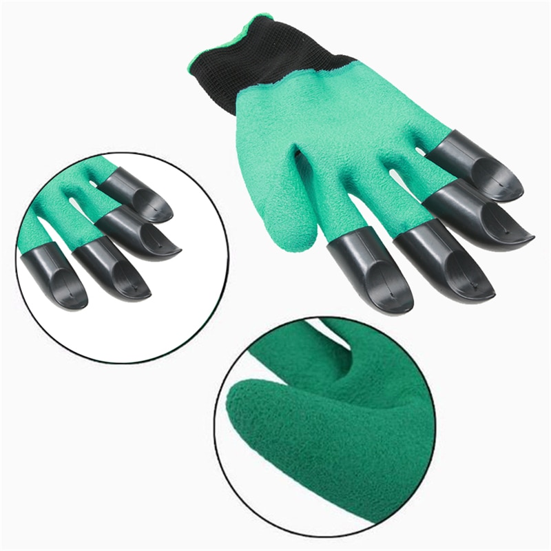 Hand Claw ABS Plastic Garden Rubber Gloves Gardening Digging Planting Durable Waterproof Work Glove Outdoor Gadgets 2 Style