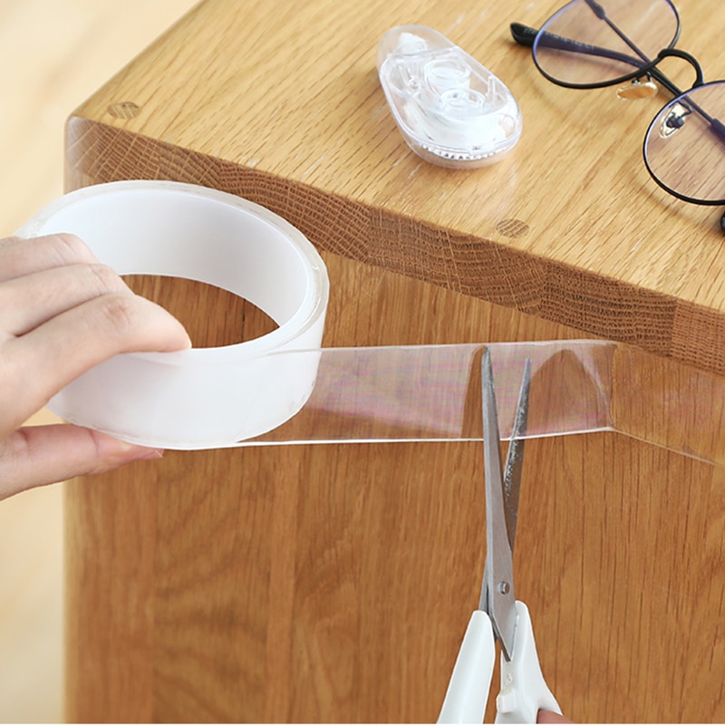 1M/3M/5M Nano Magic Tape Double Sided Tape Transparent NoTrace Reusable Waterproof Adhesive Tape Cleanable Home