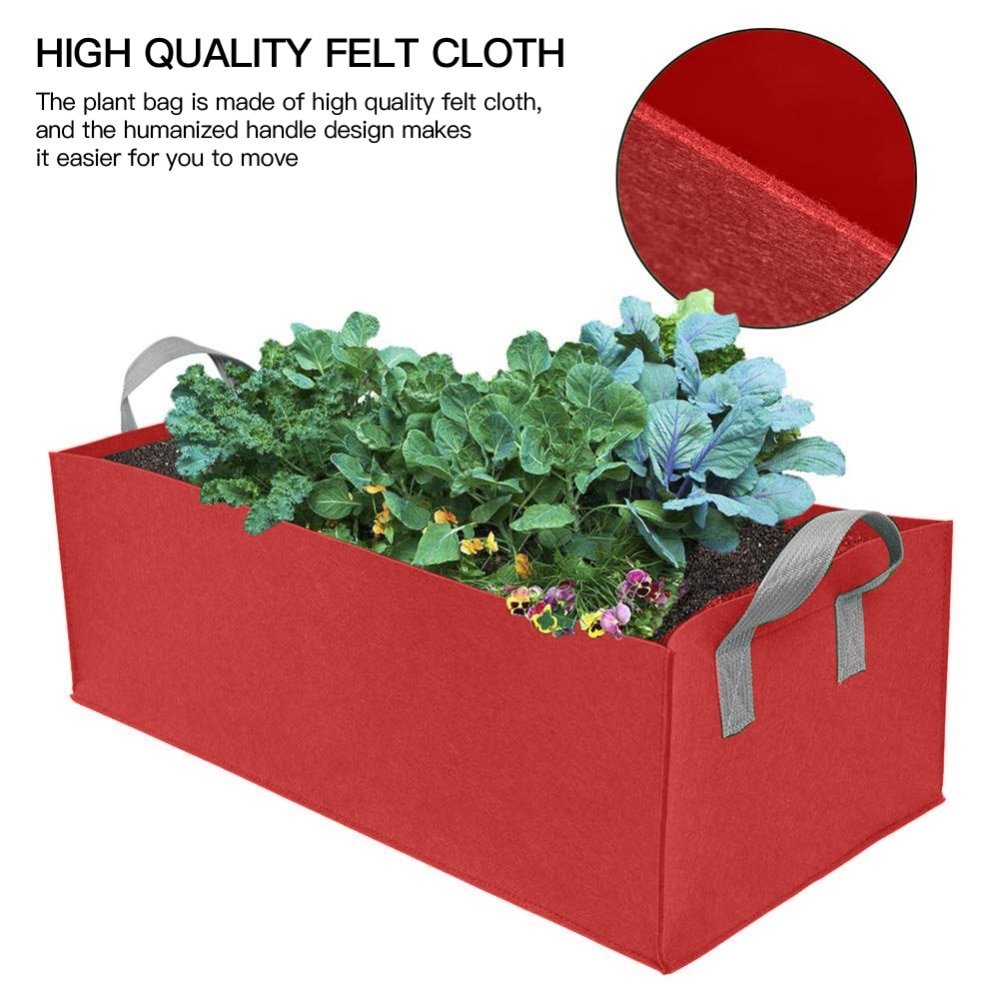 Fabric Raised Garden Bed Square Garden Flower Grow Bag Vegetable Planting Bag Planter Pot with Handles for Plants Flower