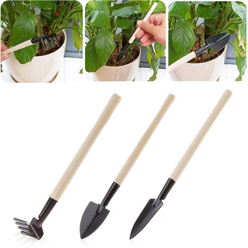 New Home Gardening Tool Set Balcony Home-grown Mini Digging Suits Three-piece Shovel Rake Garden Tools Combination