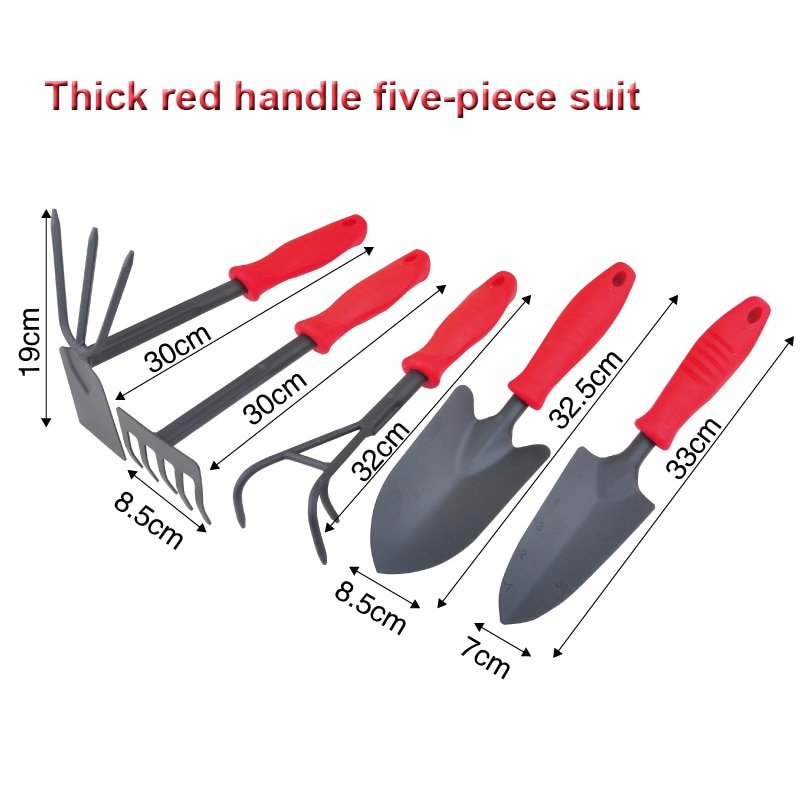 Mini Gardening Tools Shovel Rake Spade Hoe Metal Head Lawn Landscape Accessories