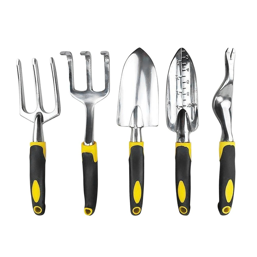 5pcs Garden Shovel Spade Trowel Rake Set Flower Planting Helper Transplanted Cultivator Weeder Weeding Fork Digging Tools