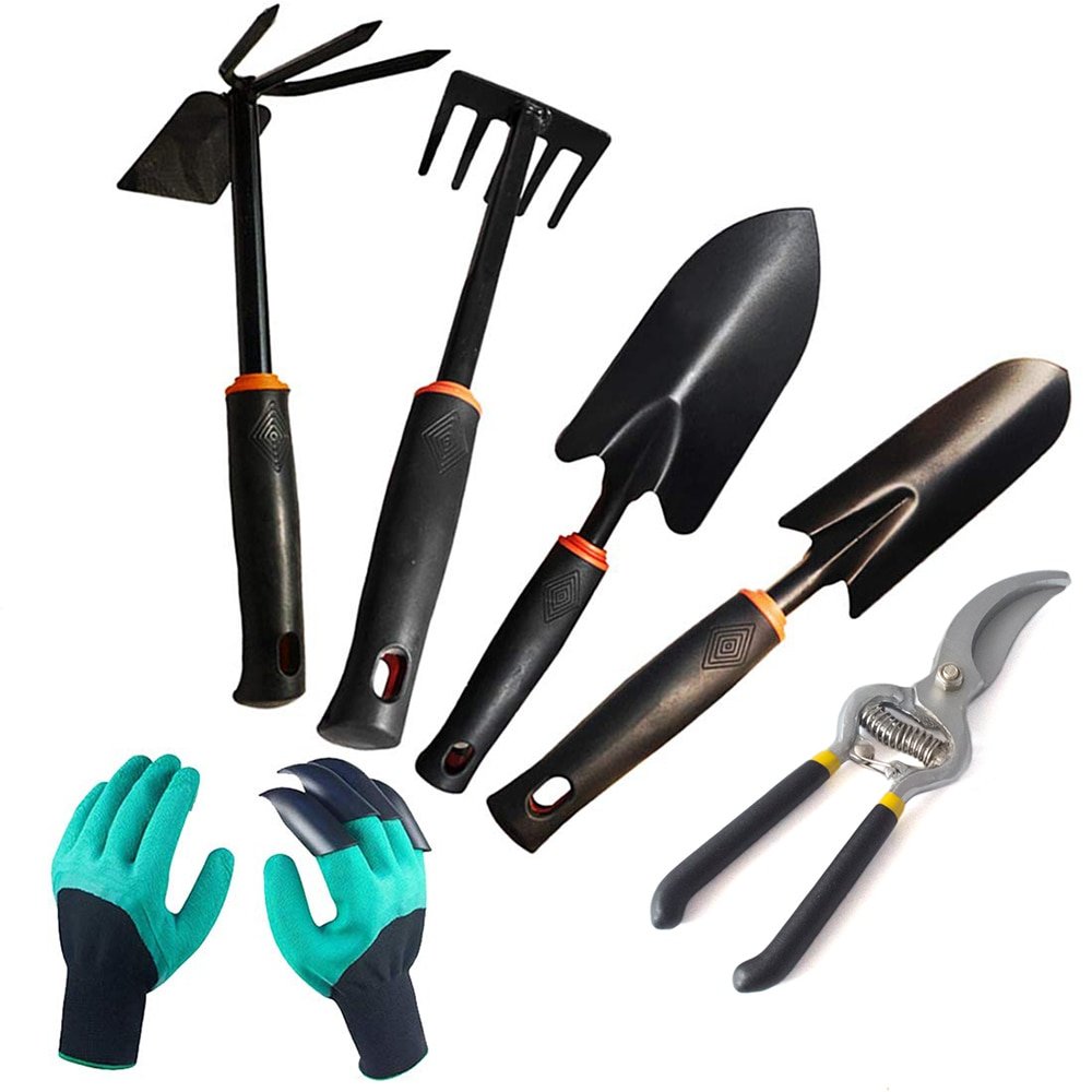 Mini Gardening Tools Set Durable Steel Hand Weeding Fork Transplanting Digging Tool Potted Garden Planting Hand Tool